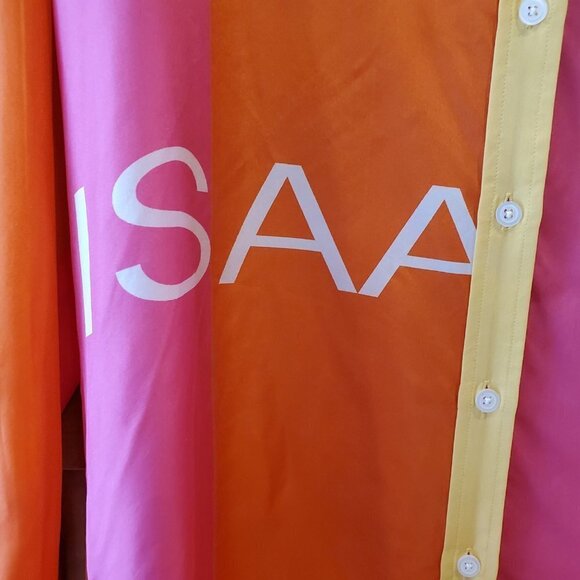 Isaac Mizrahi Target Silk Color block Tunic womens size XS Oversized - Picture 5 of 8